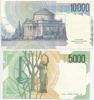 Olaszország 1984. 10.000L + 1985. 5000L T:III szép papír
Italy 1984. 10.000 Lire + 1985. 5000 Lire ...