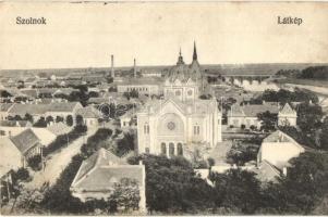 Szolnok, látkép zsinagógával / synagogue