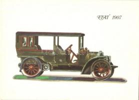 8 db modern vintage automobil képeslap Töreky Ferenc rajzaival / 8 modern vintage automobile postcar...