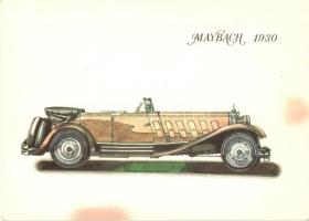 8 db modern vintage automobil képeslap Töreky Ferenc rajzaival / 8 modern vintage automobile postcar...