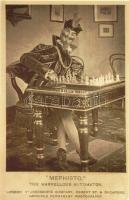 Mephisto chess playing automaton created by C. G. Gümpel - modern postcard (EK)