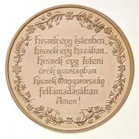 1997. Magyar Hiszekegy" Ag emlékérem dísztokban tanúsítvánnyal, tanúsítványon rossz súly (15,5g...