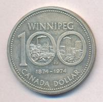 Kanada 1974. 1$ Ag "100 éves Winnipeg" T:1-,2 
Canada 1974. 1 Dollar Ag "Winnipeg Ce...