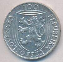 Csehszlovákia 1951. 100K Ag "Klement Gottwald" T:1- Czechoslovakia 1951. 100 Korun Ag &quo...