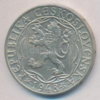 Csehszlovákia 1948. 100K Ag "600. évforduló - Károly Egyetem" T:1- 
Czechoslovakia 1948. ...