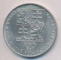 Csehszlovákia 1990. 100K Ag "Bohuszlav Martinu" T:1- 
Czechoslovakia 1990 100 Korun Ag &q...