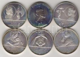 1993-1994. Magyar Szentek emlékérmék 6 db klf ezüst T:PP 2 dobozban
