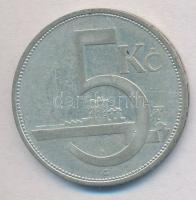 Csehszlovákia 1930. 5K Ag T:2- Czechoslovakia 1930. 5 Korun Ag C:VF Krause KM#11
