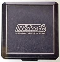 Mexikó 1985. 100P Ag "Labdarúgó Világbajnokság 1986" tanúsítvánnyal, dísztokban (32,64g/0....