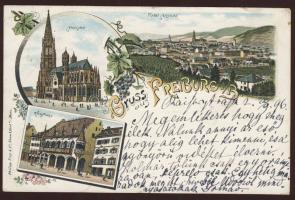 1896 Freiburg with department store litho (EB)