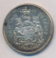 Kanada 1966. 50c Ag "II. Erzsébet" T:1-,2 patina 
Canada 1966. 50 Cents Ag "Elizabet...
