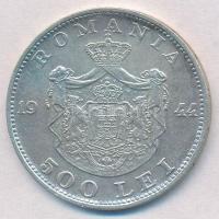 Románia 1944. 500L Ag "I. Mihály" T:2 
Romania 1944. 500 Lei Ag "Mihai I" C:XF
...