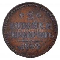 Orosz Birodalom 1842. 2k Cu "I. Miklós" T:2 ph. / Russian Empire 1842. 2 Kopeks Cu "N...