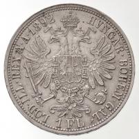 Ausztria 1892. 1Fl Ag "Ferenc József" T:1-,2 apró ph. / Austria 1892. 1 Florin Ag "Fr...