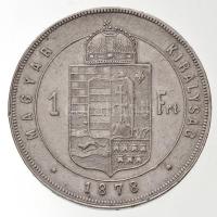 1878KB 1Ft Ag "Ferenc József / Középcímer" T:2 kis ph. / Hungary 1878KB 1 Forint Ag "...
