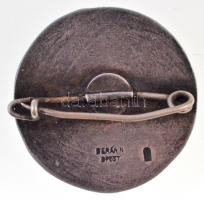 ~1930-1940. "Gy. G. (Gyors- és gépíró)" kék zománcos fém jelvény, "BERÁN N. BPEST&quo...