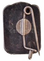 ~1930-1940. "M.GY.O.SZ. (Magyar Gyorsírók Országos Szövetsége)" ezüstpatinázott fém jelvén...