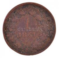 1861E 1kr Cu szélesebb veret (21mm) T:2- / Hungary 1861E 1 Kreuzer Cu wider strike (21mm) C:VF
Adam...