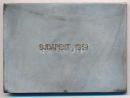 Iván István (1905-1968) 1959. "Magyar Bélyeggyűjtők Országos Szövetsége" ezüstözött Br eml...