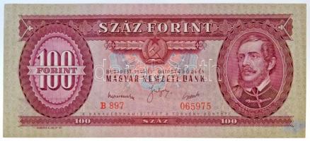 1949. 100Ft T:I- halvány fo. a jobb alsó sarokban / Hungary 1949. 100 Forint C:AU faint spot in the lower right corner Adamo F28