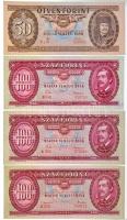 Vegyes 8db-os kiváló tartású forint bankjegy tétel, benne: 1957-1960. 10Ft (2xklf) + 1962-1965. 20Ft...