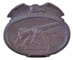 Osztrák-Magyar Monarchia 1917. Aknavető - Minenwerfer 1917 Zn jelvény, ARKANZAS gyártói jelzéssel (35x42mm) T:1 / Austro-Hungarian Monarchy 1917. Aknavető - Minenwerfer (Mine Launcher) Zn badge, with ARKANZAS makers mark (35x42mm) C:UNC