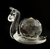 Kristály csiga figura / crystal snail 4 cm