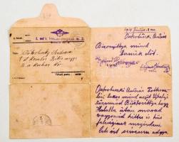 1915 Harctéren írt végrendelet / last will wrote on battlefield