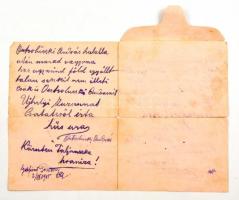 1915 Harctéren írt végrendelet / last will wrote on battlefield