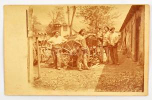 cca 1919 Megszálló Francia katonák Szeged mellett a Tóth tanyánál. 10 db fotólap / Occupying French ...