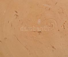 Szarvasos mázas kerámia falitányér. d 25 cm