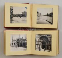 cca 1930 Velencei utazáson készített kb 80 db igényes kis fénykép két albumocskában / Venezia 80 pho...