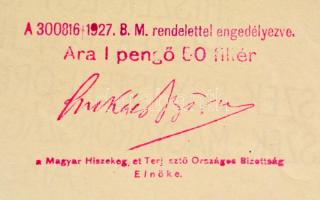 cca 1927 Magyar Hiszekegy Terjesztő bizottság és Budapesti városháza által lepecsételt, hivatalos Hi...