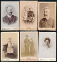 cca 1880-1900 10 db felvidéki, főleg kassai fényképész által készített vizitkártya