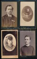 cca 1880-1900 10 db felvidéki, főleg kassai fényképész által készített vizitkártya