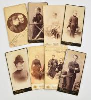 cca 1880-1900 8 db kabinetfotó Koller Károly tanár műterméből 11x17 cm