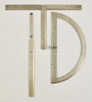 Műszaki vonalzók. R&A Rost Wien jelzéssel fa tartóban