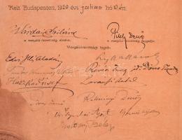 1902 Nagyméretű, díszes rajztanárnői oklevél Lyka Károly, Bory Jenő, Edvi Illés Aladár, Erdőssy aláí...