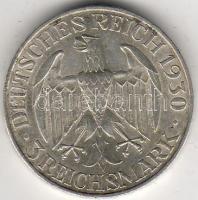D.Reich/Weimarer Rep./Zeppelin, 1930F, 3 M, Silber, J.342, Erh.:vz /kiváló