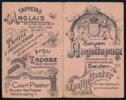 cca 1910 Selyem angoltapasz budapesti gyógyszertár által lepecsételt