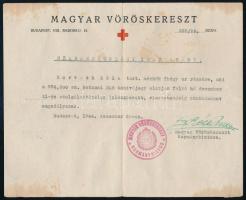 1944 Magyar Vöröskereszt szabadságolási igazolvány