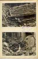 1944 Csepeli lakóház bombatalálat utáni károk jegyzőkönyve 9 fotóval