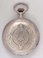 Duplafedeles ezüst Omega zsebóra, szép, működő állapotban / Silver pocket watch