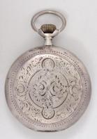 Duplafedeles ezüst Omega zsebóra, szép, működő állapotban / Silver pocket watch
