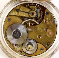 Duplafedeles ezüst Omega zsebóra, szép, működő állapotban / Silver pocket watch