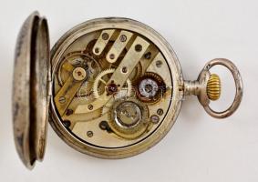 Tulaezüst Armada Watch zsebóra angyalos magyar címerrel a tokon, szép, működő állapotban / Silver po...