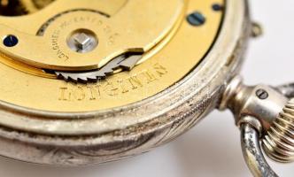 Ezüst Longines zsebóra, szép, működő állapotban / Silver pocket watch