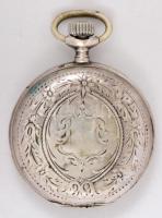Johann Jorgo Wien, duplafedeles ezüst zsebóra szép, működő állapotban / Silver pocket watch