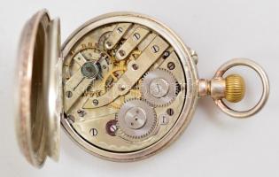 Drounchan Vince Budapest, jelzett ezüst zsebóra. Duplafedeles. Szép, működő állapotban / Silver pock...