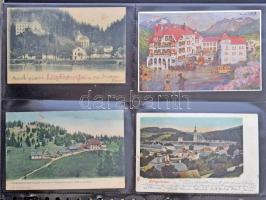 Ausztria 192 darabos szép régi képeslap gyűjtemény rengeteg jobb lappal albumban, hagyatékból / Aust...